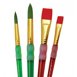 4 PC Round Flat Brush Set